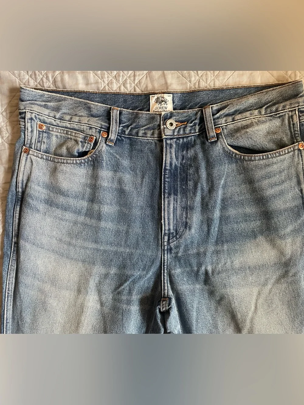 J. Crew Bootcut creased jean in vintage medium wash Size 34 $188 CN149